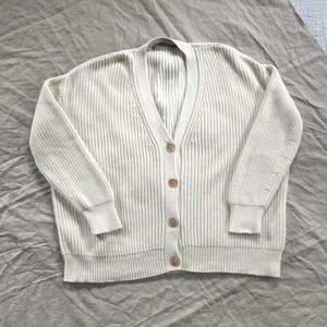Jenni Kayne Cotton Cocoon Cardigan Womens S Ivory